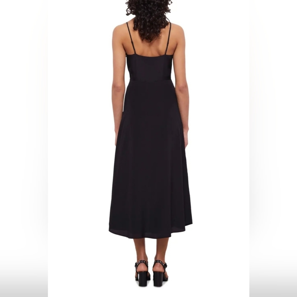 The Kooples Black Silk Midi Dress - Picture 8 of 10